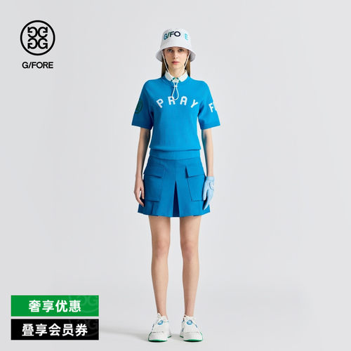 G/FORE吉福官方春夏女士高尔夫服装针织衫T恤