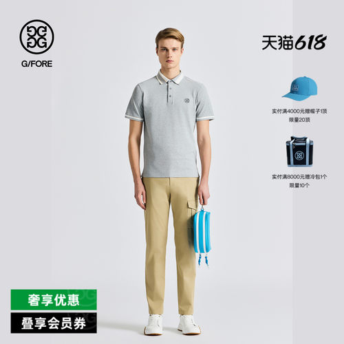 G/FORE吉福官方春夏男士高尔夫服装COLLAR-POINTED短袖POLO衫