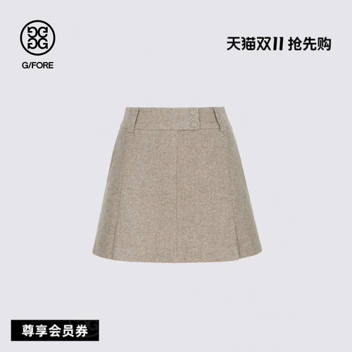 GFORE吉福官方秋季新品女士高尔夫服饰WOOL MÉLANGE SKORT半身裙