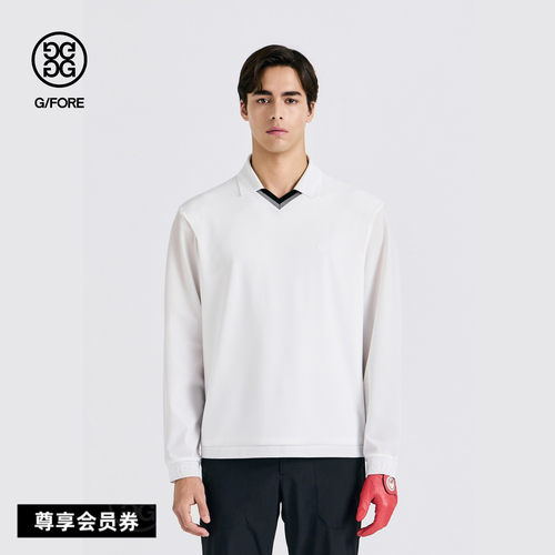 G/FORE吉福官方早秋新品男士高尔夫服装SUMMER LS POLO长袖POLO