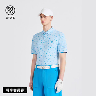 G/FORE吉福官方春夏新品男士高尔夫服装PATTERN PIQUÉ针织POLO衫