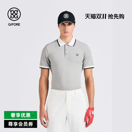 G/FORE吉福官方男士高尔夫服装SOLID PIQUE短袖POLO衫