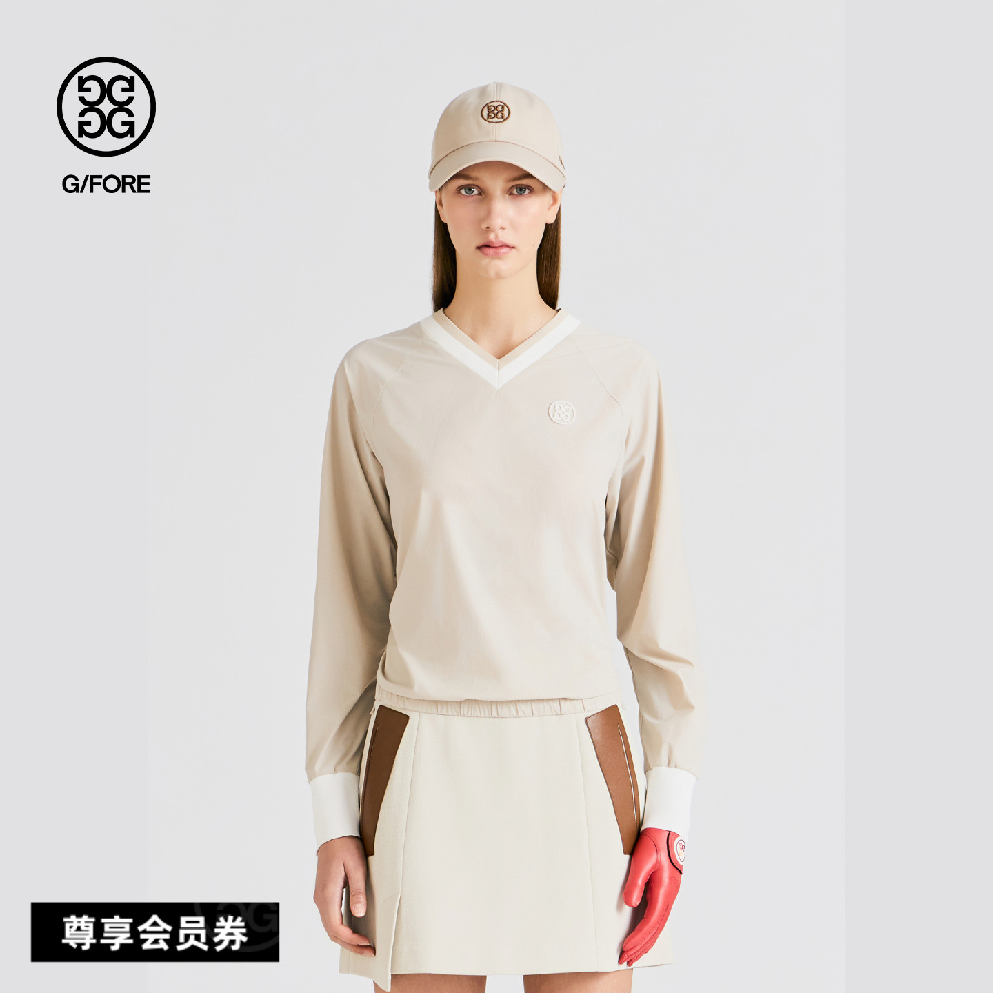 G/FORE吉福官方早秋新品女士高尔夫服装PULLOVER V领衫