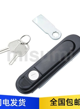 E-LXAX21-A123/XAT82-A138把手按压转动式平面锁黑色机柜门锁