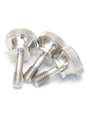 不锈钢304防脱落压纹把手HAW81/82/86/87手拧滚花防松不脱出螺钉