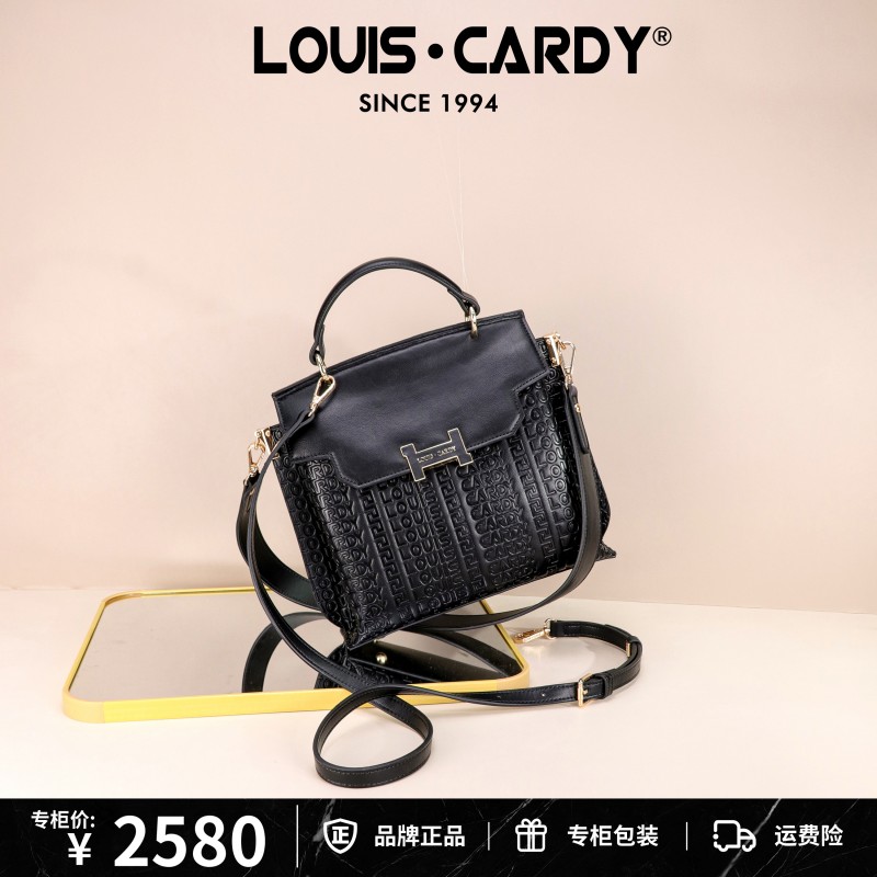 路易卡迪LC满钻压纹手提单肩包