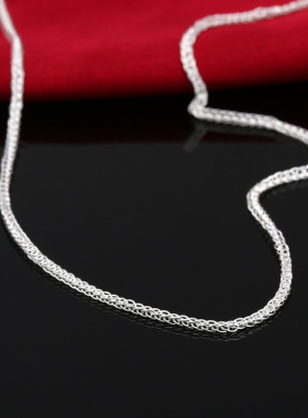 香港正生纯银纯银S999足银纯银项链肖邦项链女款韩版时尚银项链