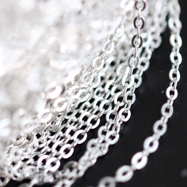 香港正生纯银足银999纯银十字链女士足银O字链银项链时尚配饰流行