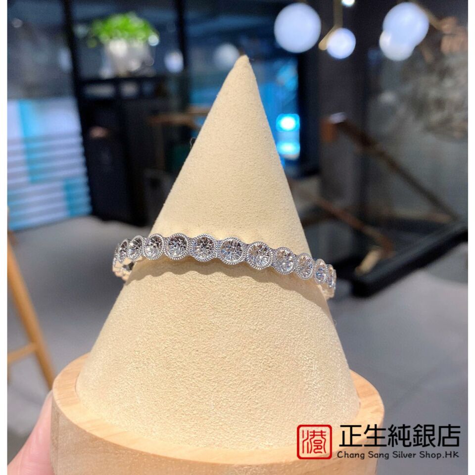 万足手镯香港正生纯银时尚