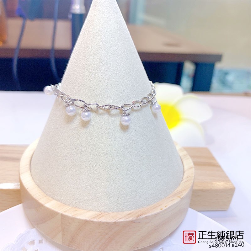 ss925银足银手链纯银首饰