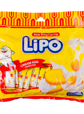 Lipo面包干奶油味椰子味榴莲味黄油味巧克力味越南进口饼干零食