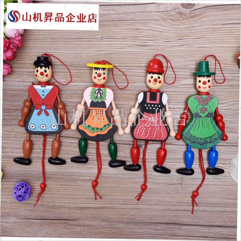 热卖木制玩具时尚卡通士兵拉线人偶系列提P线木偶儿童传统玩具.