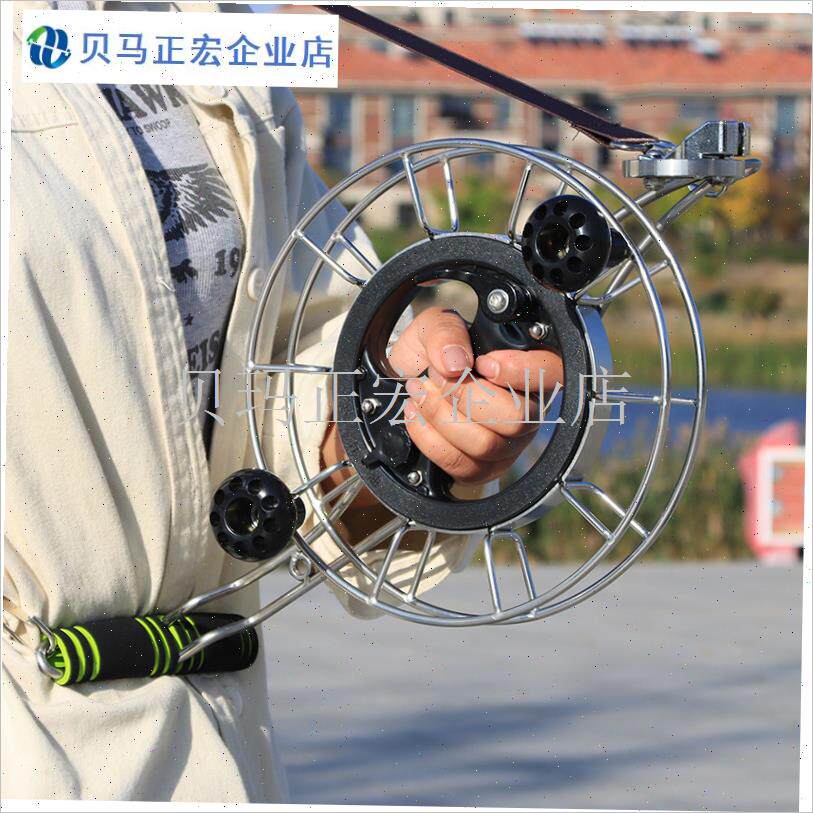 胜利风筝轮盘不锈钢大轴承静音带B刹车防倒转风筝线轴手握轮线轮