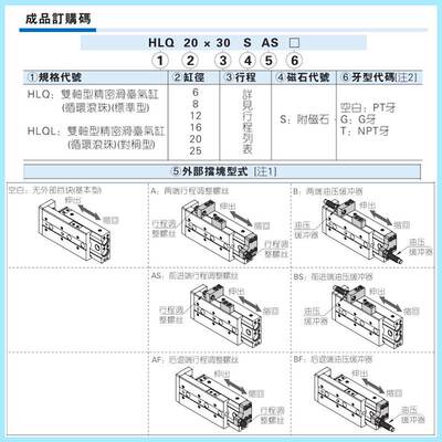 原装亚德客滑台气缸HLQ6X8X10X20X30X40X50X75-S-SA/SAF/SAS HLQL