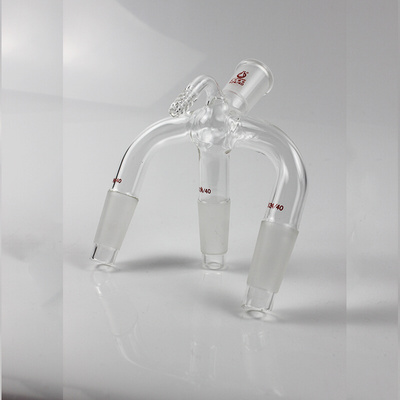 真空三叉接受管燕尾管尾接管联华玻璃仪器14/19/24#磨口