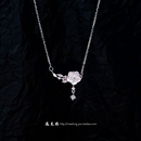 999纯银白贝母山茶花项链女送闺蜜礼物 繁花漫步 Meeting You