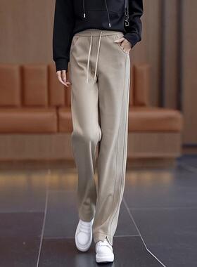 欧季货香蕉裤女2025春秋款HAT窄版阔腿裤宽松爆休款女裤新子闲直