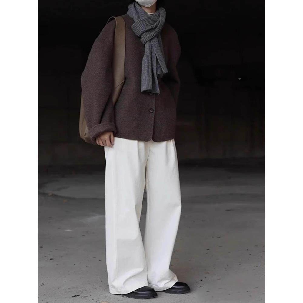 日复古疏离感毛呢外套女秋冬冷淡系系高级感开v衫夹22528克呢子上,个性定制/设计服务/DIY,毛衣加工定制,淘宝优惠券,粉丝福利购,淘宝优惠卷