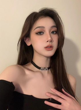 BXA字母choker项圈女锁骨链