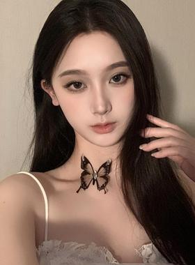 BXA春季蝴蝶choker颈带项链女