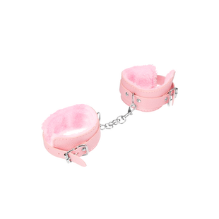 BXA道具手铐毛绒pu皮革手铐剧本杀游戏道具手链加重情侣加厚脚铐