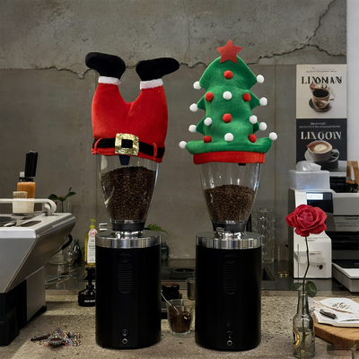 圣诞节帽子咖啡机磨豆机装饰门店商场氛围感场景布置居家桌面装扮