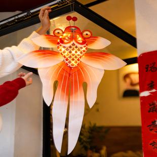 新年挂件纸鸢金鱼风筝挂饰元旦春节过年背景墙氛围感布置装饰道具