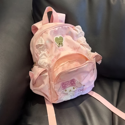 像公主一样的美乐蒂蕾丝边双肩包