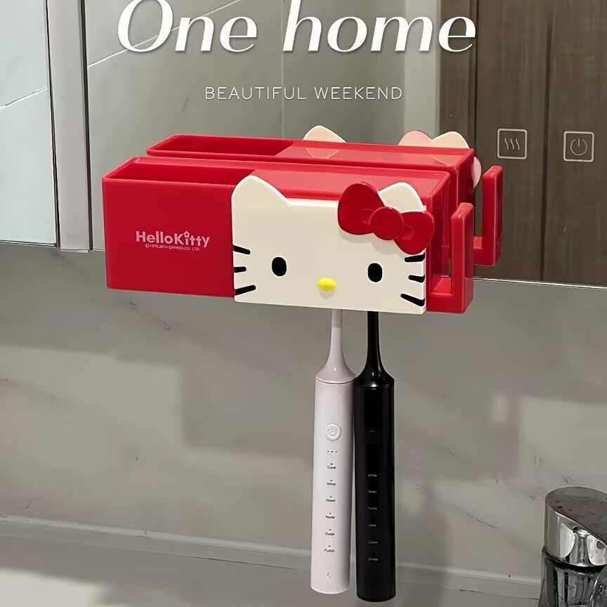 是小仙女专属哈喽凯蒂猫牙刷架