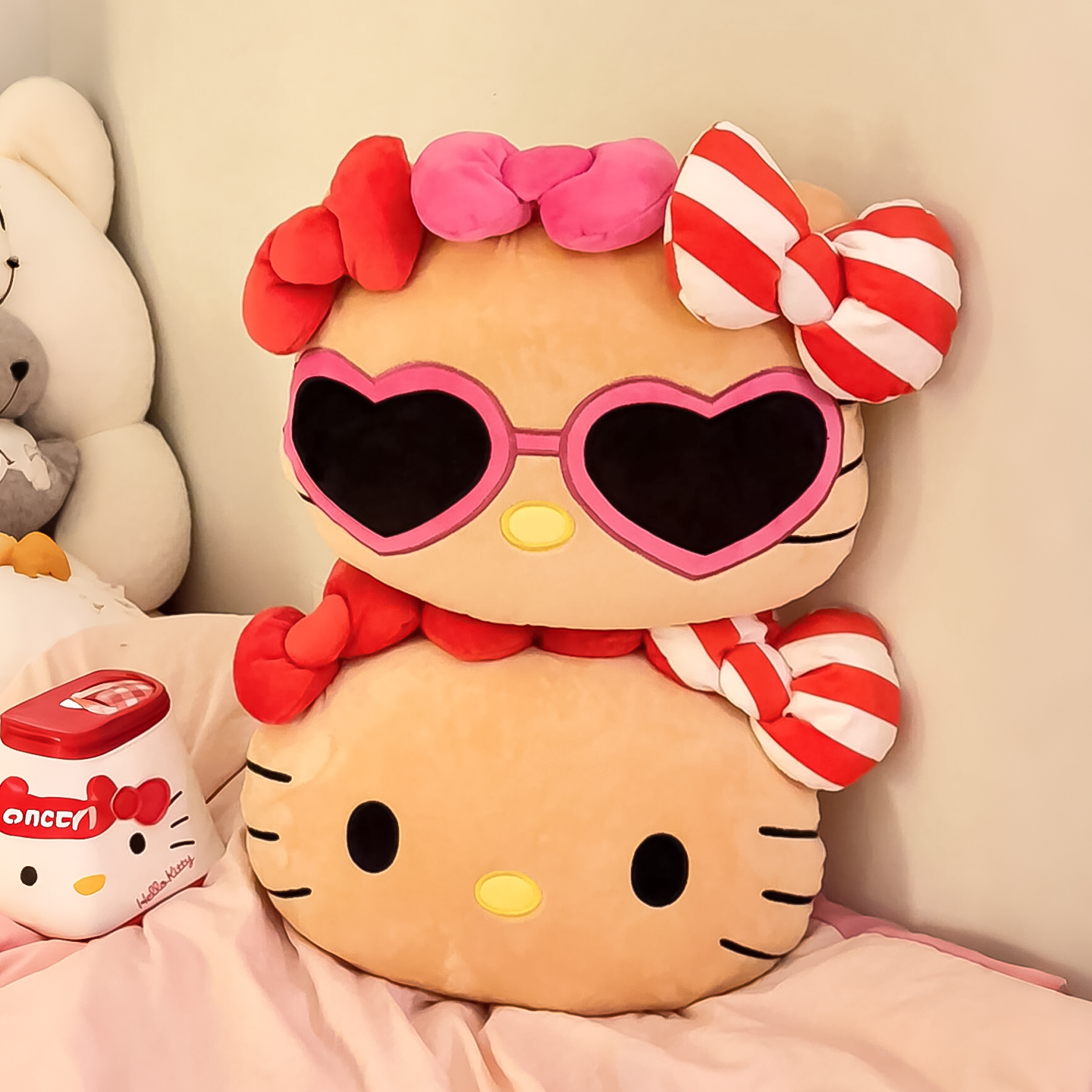 我也是有黑皮大kt抱枕午睡毯了