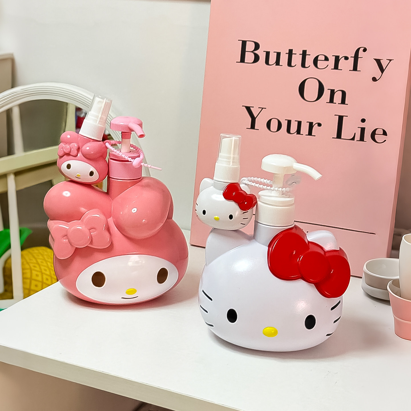 可爱猫咪乳液分装瓶旅行便携式洗发水沐浴露化妆品分装按压空瓶