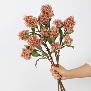 仿真3头茵芋年宵花高品质假花玉