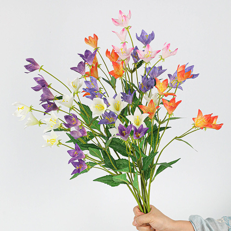 仿真花小枝6花风铃草高档轻奢北