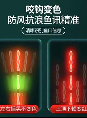 电子漂色尾加粗目日夜两夜用咬钩变光漂L螺旋硬尾ED醒换