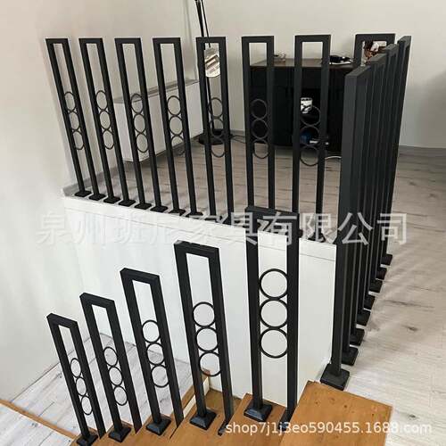跨境简约铁AKJ阶艺侧楼梯手复扶式阁楼老人家用梯步台围栏装防护