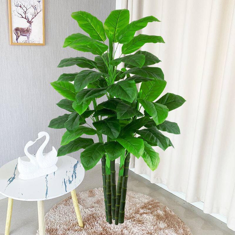假树仿真植物盆景室内装饰滴水观音盆栽假花大型客厅落地绿植摆件