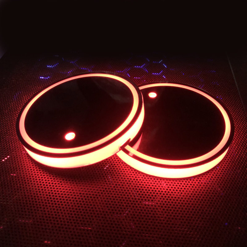 汽车LED发光水杯垫图案灯杯68MM直径七彩亚克力可车载改槽氛围,汽车用品/电子/清洗/改装,车用水杯架/饮料架,淘宝优惠券,粉丝福利购,淘宝优惠卷