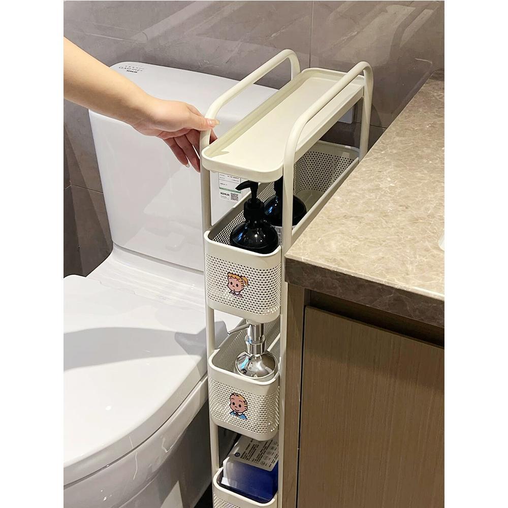 卫生间夹缝置物架浴室小推车多层