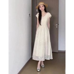 收腰显瘦绝美长裙高级感轻奢 法式 气质大码 连衣裙子女2025新款 夏季