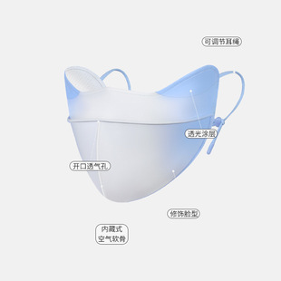 渐变防晒冰丝面罩口罩防护防紫外线高颜值遮阳脸罩脸基尼 夏季