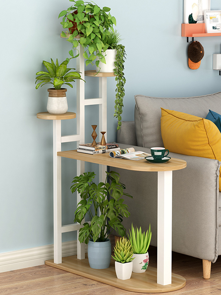 北欧多层花架室内客厅多肉花架子家用铁艺装饰落地式多功能置物架