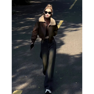 加绒加厚机车服皮衣 皮毛一体环保仿皮草短外套女韩版 2026冬季 新款