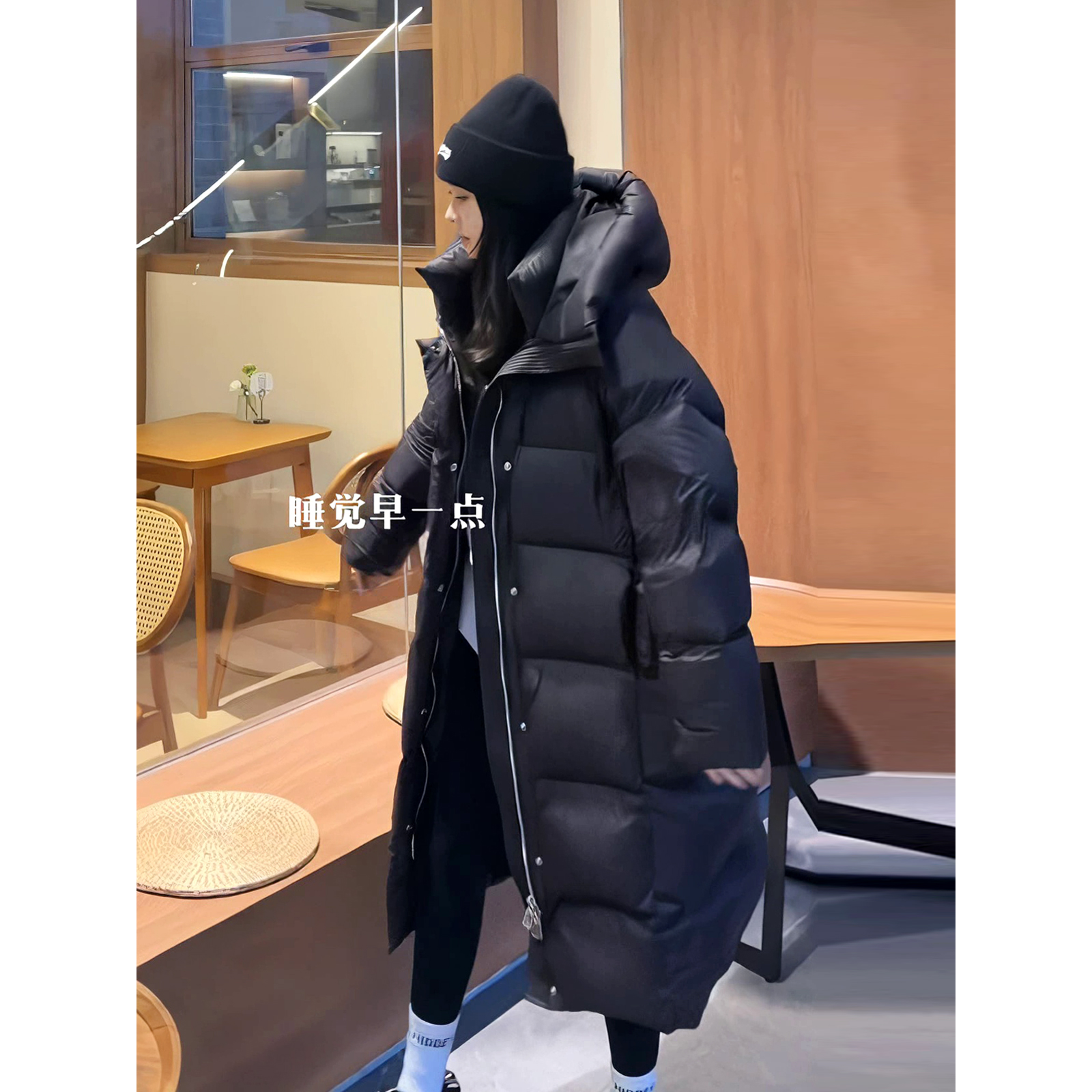 韩版新款黑金加厚棉袄情侣外套