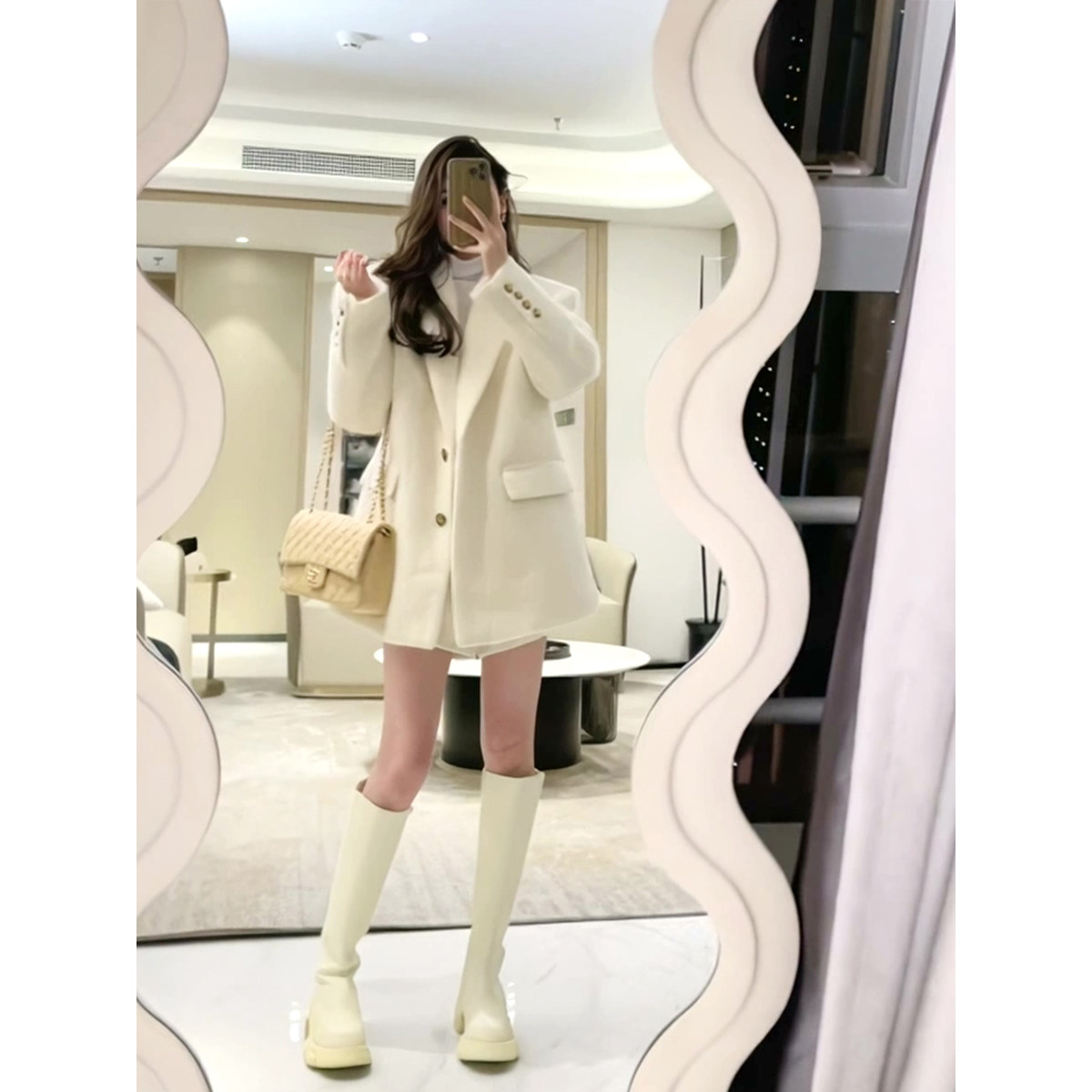 毛呢韩版时尚气质显瘦