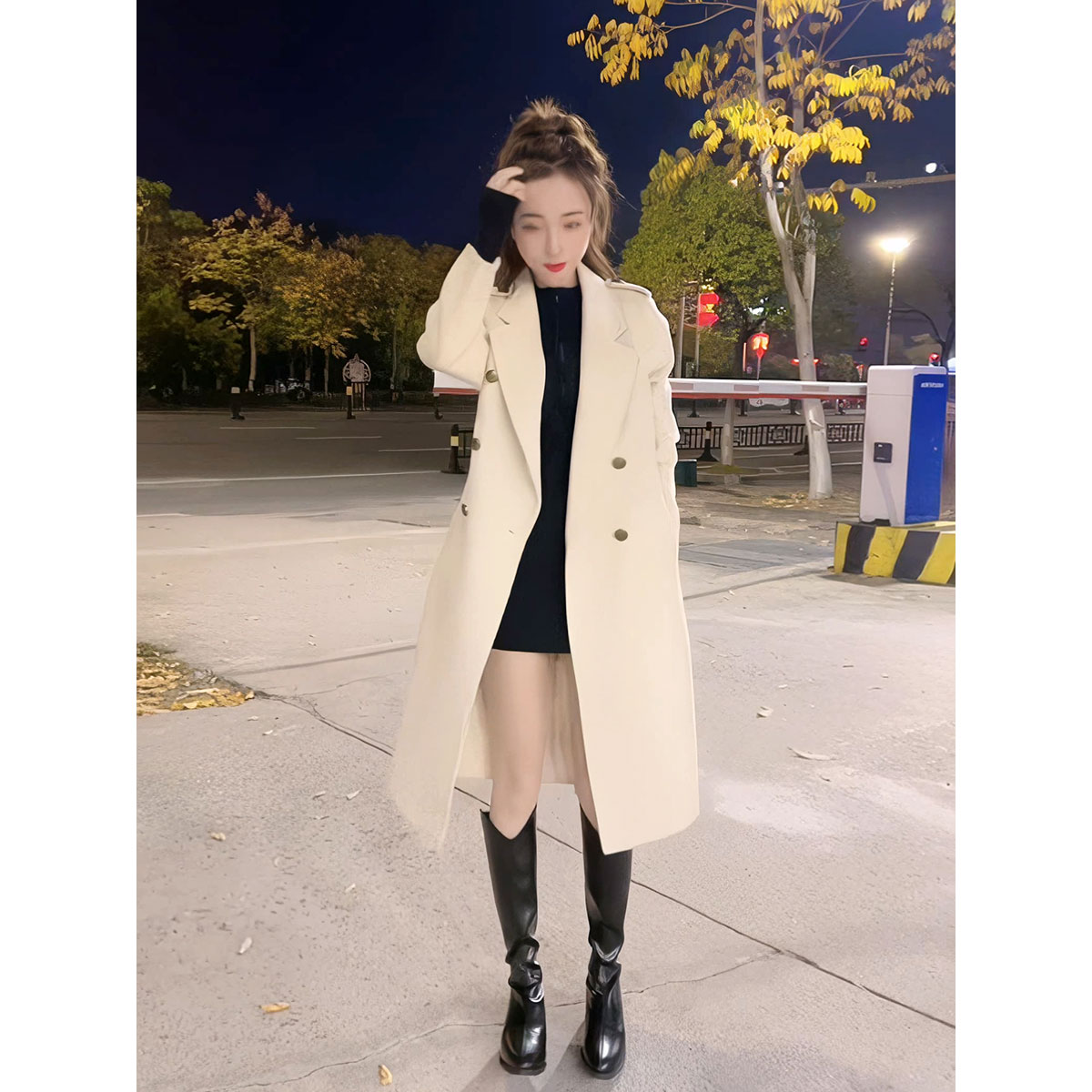 2022冬装新款宽松毛呢外套