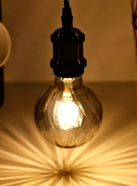 灰色网红氛围灯暖光爱迪生灯泡E27大螺口LED无频闪创意艺术复古灯