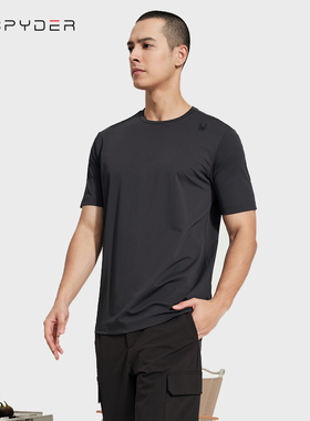 SPYDER蜘蛛运动健身短袖男春夏潮牌速干圆领跑步训练T恤24ES485M