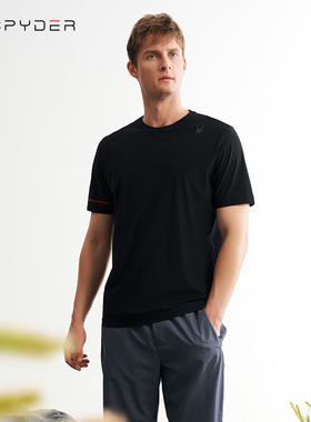 SPYDER蜘蛛休闲运动短袖夏季宽松圆领T恤时尚潮牌ins百搭24MS455M