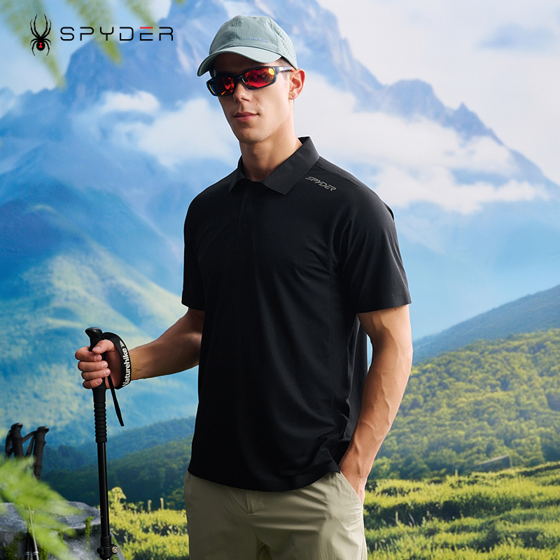 SPYDER蜘蛛春夏新品男休闲短袖运动POLO衫25CS011M