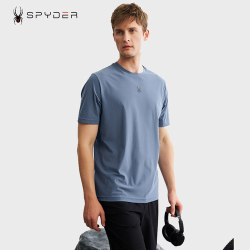 SPYDER蜘蛛户外运动跑步T恤男士速干短袖吸湿排汗圆领夏24MR403M